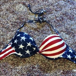 Women’s American Flag Bikini Top